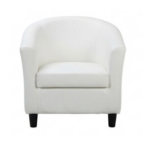 Fauteuil club, siège individuel blanc
